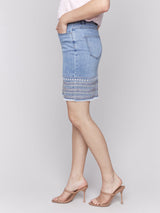Embroidered Skort