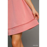 Lace Shoulder French Terry Mini Dress