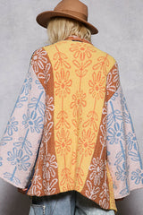 Floral Print Berber Cardigan