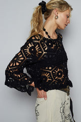 3/4 Sleeve Crochet Top