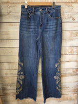 Embroidered Floral Denims