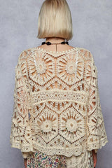 3/4 Sleeve Crochet Top