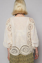 Round Neck Embroidered Blouse