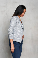 Embroidered Moto Jacket