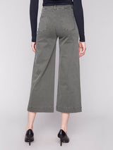Patch Pocket Flare Twill Pants