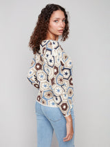 Oxford Multi Color Crochet Top