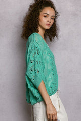 Batwing Button Down Crochet Cardigan