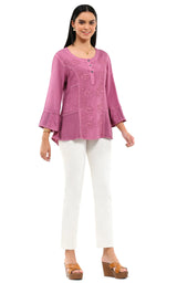 Winnie 3/4 Sleeve Textured Blouse