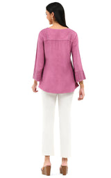 Winnie 3/4 Sleeve Textured Blouse