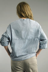 Peace Sign Tie Front Buttondown