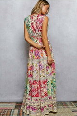Smocked Waist Floral Maxi Dress