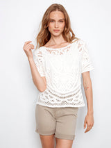 Button Back Crochet Sweater