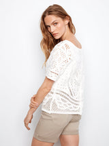 Button Back Crochet Sweater