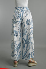 Floral Smocked Waist Palazzo Pants