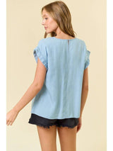 Tencel Denim Pleated Dolman