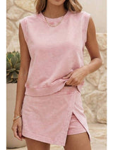 2 Piece Sleeveless Top With Skort