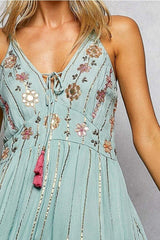 Embroidered Metallic Tunic/ Dress/Cover Up