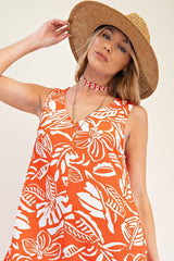 Tropical Print Jumpsuit