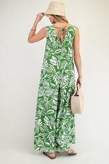 Tropical Print Jumpsuit