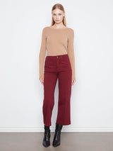 Patch Pocket Twill Pants - Merlot