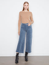 Cropped Insert Pocket Wide Leg Corduroys