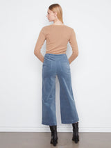 Cropped Insert Pocket Wide Leg Corduroys