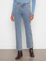 Corduroy Texture Straight Leg Denims