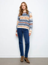 Reversible Aztec Print Double Layer Sweater
