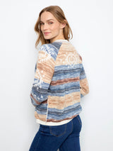 Reversible Aztec Print Double Layer Sweater