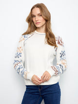 Reversible Aztec Print Double Layer Sweater
