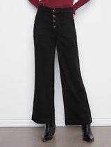 Button Fly Patch Pocket Pants