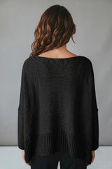 Half Sleeve Open Knit Hi-Lo Sweater