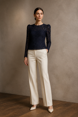 Puff Long Sleeve Lace
