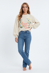 Peace And Love Floral Embroidered Sweater