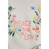 Peace And Love Floral Embroidered Sweater