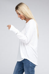 Cotton Raglan Sleeve Thumbhole Top