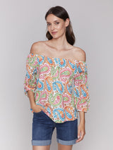 Paisley Print Off Shoulder