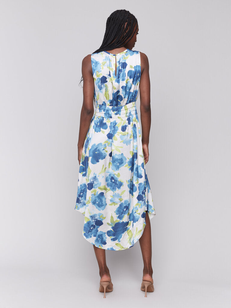 Crewneck Dress With Smocked Waist