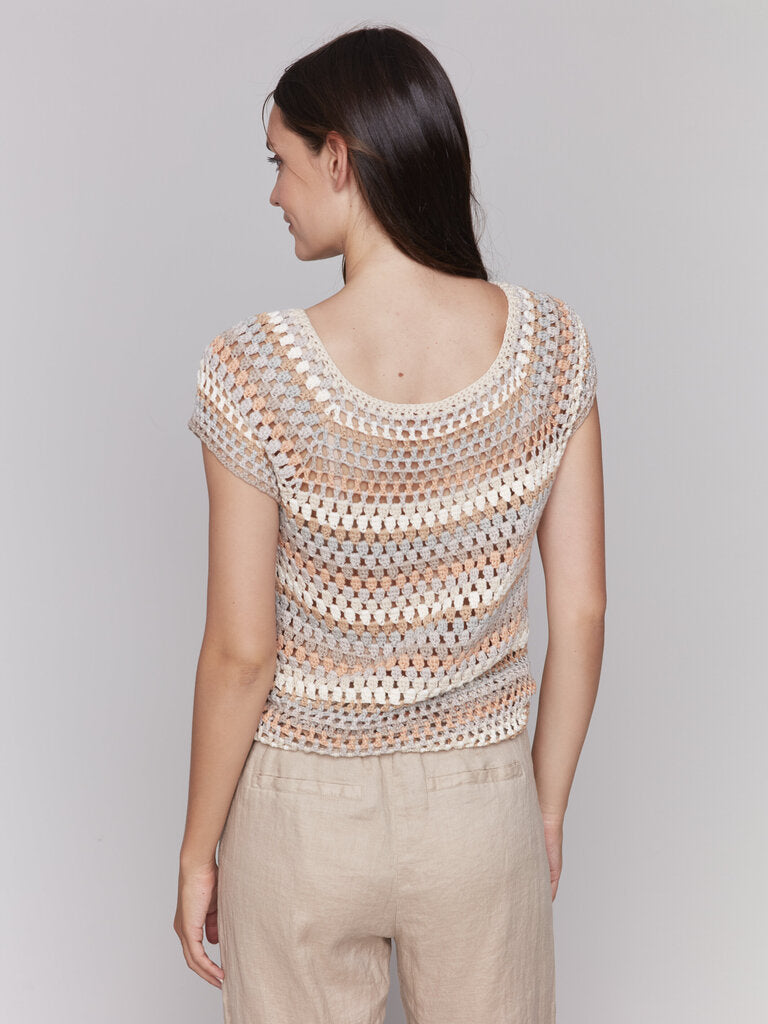 Raglan Cap Sleeve Crochet Top