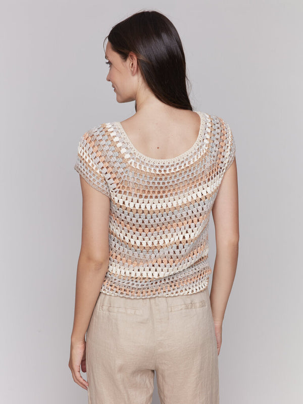 Raglan Cap Sleeve Crochet Top