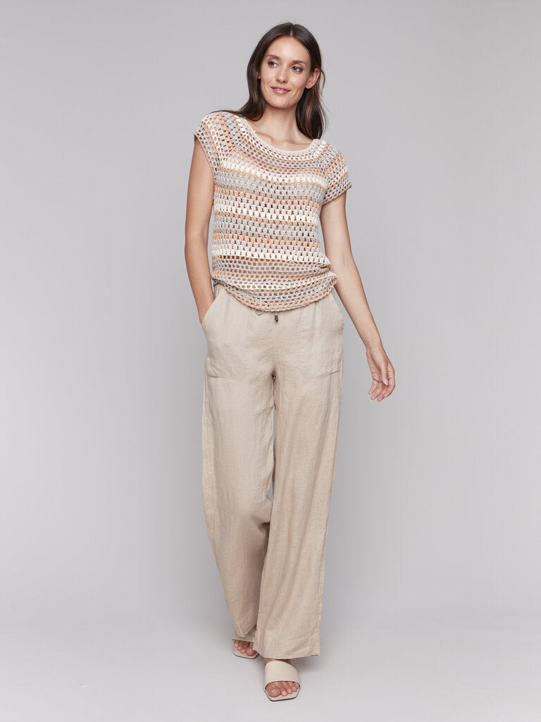 Raglan Cap Sleeve Crochet Top