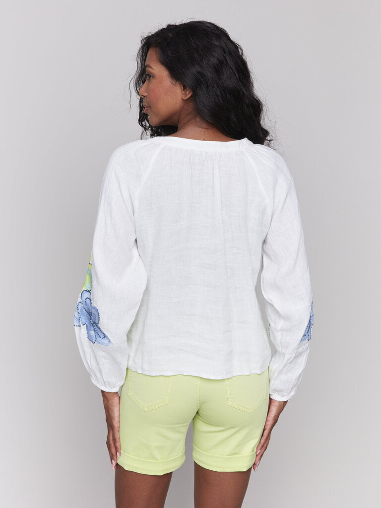 Anise Embroidered Raglan Long Sleeve