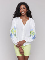 Anise Embroidered Raglan Long Sleeve