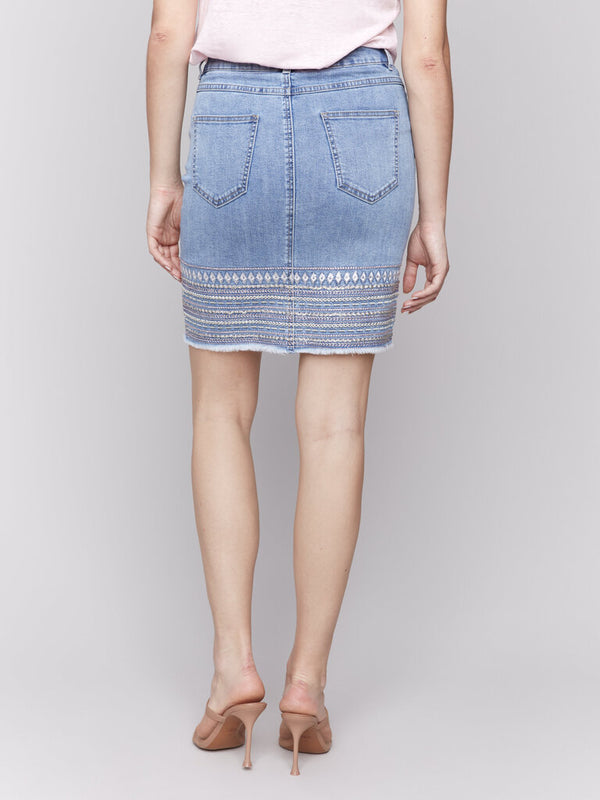Embroidered Skort