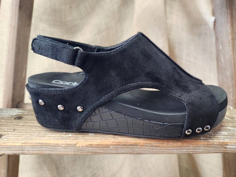 Volta II Croco Black Suede