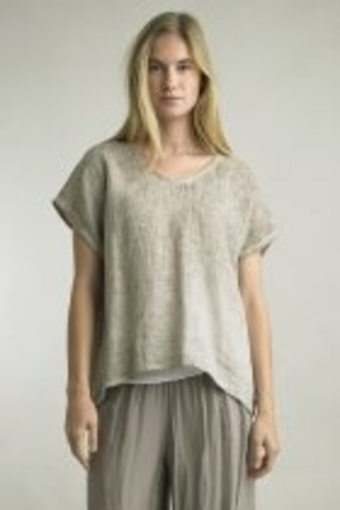 Cap Sleeve Linen Top