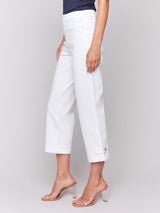 Tab Crop Twill Pants
