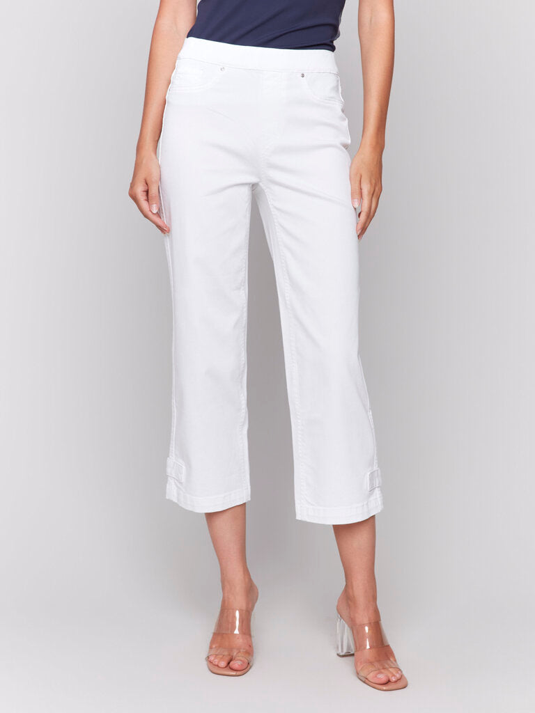 Tab Crop Twill Pants
