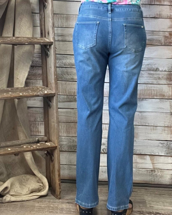 Stretchy Knit Casual Bootcut Jeans