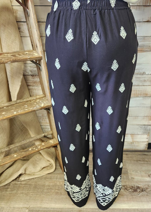 Boho Embroidered Pants